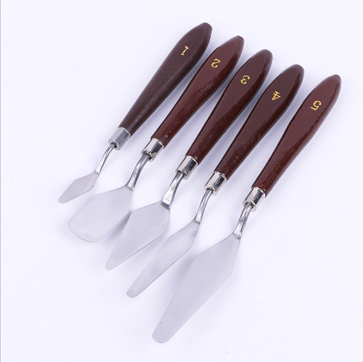 Amazon Hot Sale Oil Painting Scraper 5 Pieces Set Painting Knife