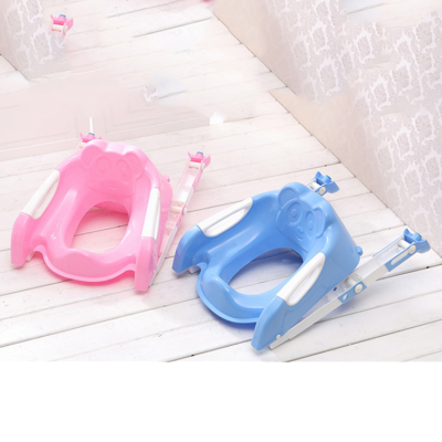 Pink Color children potty urinal training ladder folding pee trainer kids plastic chair